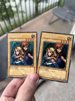Yugioh Gemini Elf LON-000 Secret Rare LP x2 - Image 2