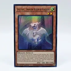 Yugioh! Spectral, Dragon Ruler of Flickers ALIN-EN018 Ultra Rare 1st Edition - Image 1