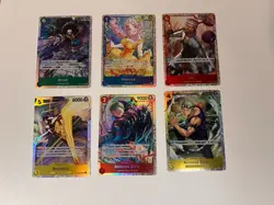 One Piece English OP-15 SR Lot Of 6, Zoro, Borsalino, Brook, Rebecca, Jin.. NM!! - Image 1