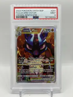 Lucario VSTAR SWSH291 SWSH: Sword & Shield Promo Cards Holo PSA 9 NEW CERT - Image 1