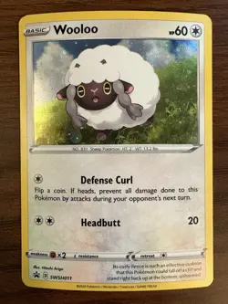 Wooloo SWSH011 Pokemon Sword & Shield Promo Ultra Rare Holo Card LP - Image 1