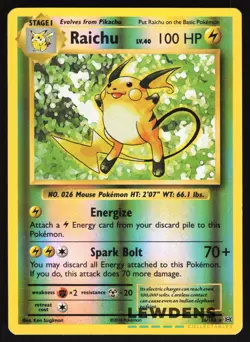 Raichu - 36/108 - Reverse Holo Holo Rare - XY Evolutions - Pokemon Card - Image 1