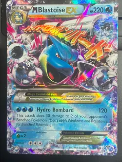 M Blastoise EX 30/146 XY Base Set Ultra Rare Holo Pokemon Card 2014 - Image 1