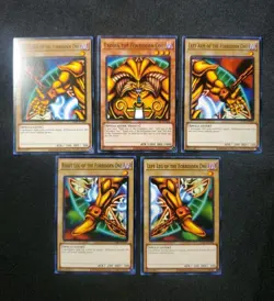YUGIOH TCG! COMPLETE 5 Card Exodia the Forbidden One Set LDK2 Common NM - Image 1