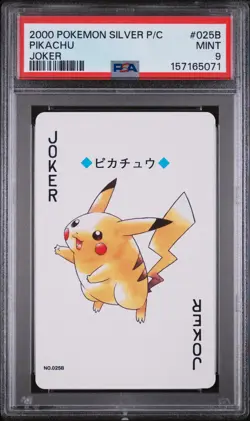 2000 POKEMON SILVER VERSION PLAYING CARDS JOKER #025B PSA 9 - Image 1
