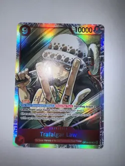 Trafalgar Law OP14-009 - The Azure Sea's Seven Super Rare Foil Card (NM+) - Image 1
