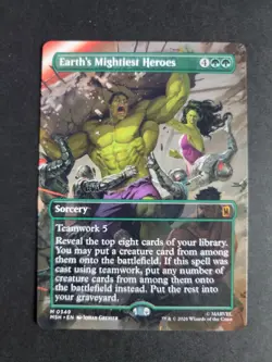Earth's Mightiest Heroes (Borderless) Mythic MTG Marvel Super Heroes - Image 1
