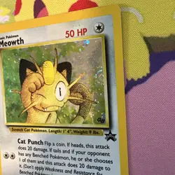 Meowth Holo Pokemon WOTC 2000 Black Star Promo #10 LP Gameboy Promo - Image 2