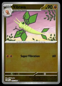 2025 Mega Evolution Series - Phantasmal Flames Vibrava Common/Reverse Holo #52 - Image 1