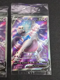 3x Pokemon TCG SWSH229 Mewtwo v Black Star Promo Card Bundle Sealed - Image 4