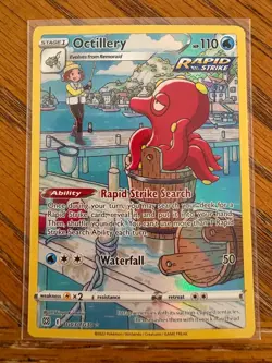 Octillery TG03/TG30 SWSH Brilliant Stars Trainer Gallery FA Holo Pokemon 2022 NM - Image 1