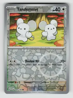 Tandemaus 160/198 Common Scarlet & Violet Pokemon Reverse Holo Near Mint - Image 1