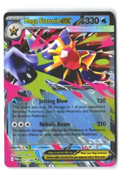 MEGA STARMIE EX 021/088 Double Rare Perfect Order Holo NM - Image 2