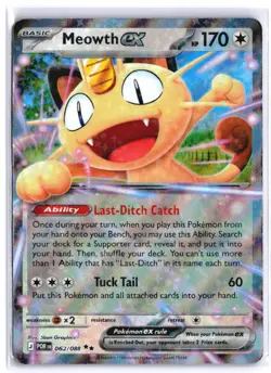 MEOWTH EX 062/088 Double Rare Perfect Order Holo NM - Image 2