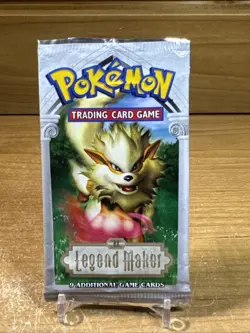 Pokemon EX Legend Maker Empty Booster Pack - Arcanine Artwork - Opened Empty 820650103605 - Image 1