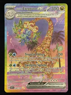 Alolan Exeggutor ex 242/191 SIR Full Art Holo Sv08: Surging Sparks Pokemon NM - Image 1