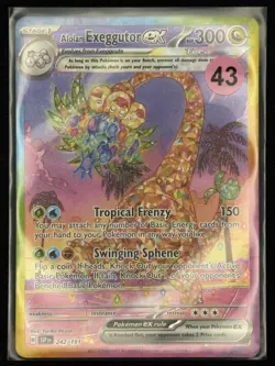Alolan Exeggutor ex 242/191 SIR Full Art Holo Sv08: Surging Sparks Pokemon NM - Image 3
