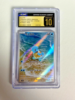 CGC 10 PRISTINE Japanese Pokemon 2023 Squirtle 170/165 AR 151 SV2a - Image 1