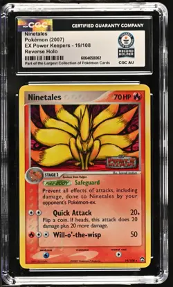 Ninetales 19/108 Pokemon Power Keepers Reverse Holo (1 OF 1 WORLD RECORD SLAB) - Image 3
