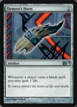 MTG - Demon's Horn - Magic 2012 - NM, English Magic FLAT RATE SHIP - Image 1