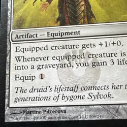 1x Sylvok Lifestaff (209) Scars of Mirrodin MP MTG Magic the Gathering x1 MKE - Image 2