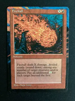 Fireball (4th Edition MTG) ALTERED floating border style! - Image 1