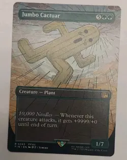 MTG Jumbo Cactuar (Borderless) Regular Final Fantasy 0343 Magic The Gathering - Image 1