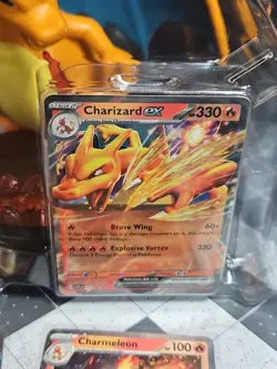 CHARIZARD EX SUPER PREMIUM COLLECTION STATUE + 3 PROMO CARDS POKEMON TCG - Image 5