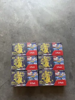 Pokemon TCG Surging Sparks ETB & Booster Bundle Costco 2 Pack, Sealed (Lot Of 6) - Image 1