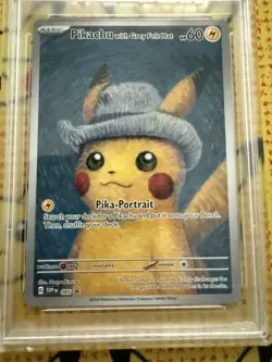 PIKACHU WITH GREY FELT HAT 2023 POKEMON X VAN GOGH SVP EN 085 PSA 10 GEM MINT - Image 3