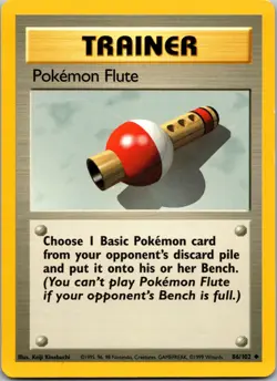 Pokemon Flute Uncommon Base Set 086/102 LP - Image 1