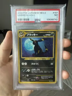 Pokemon Umbreon No.197 Neo Premium 2 HOLO Japanese 2000 PSA 7 NM - Image 1