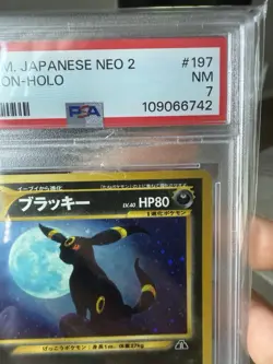 Pokemon Umbreon No.197 Neo Premium 2 HOLO Japanese 2000 PSA 7 NM - Image 3