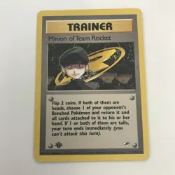 Pokemon TCG Minion Of Team Rocket 113/132 Gym Heroes 1st Edition NM/M - TCCCX - Image 1