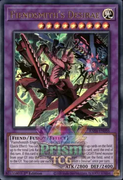 1st ed Fiendsmith's Desirae ultra rare RA04-EN056 Yugioh - Image 1