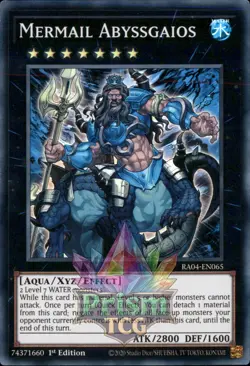 1st ed Mermail Abyssgaios super rare RA04-EN065 Yugioh - Image 1