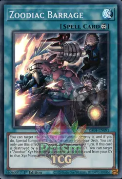 1st ed Zoodiac Barrage super rare RA04-EN091 Yugioh - Image 1