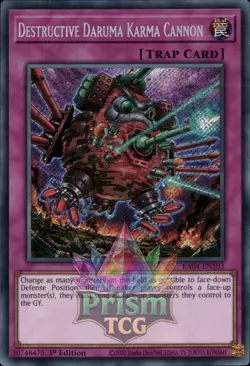 1st ed Destructive Daruma Karma Cannon secret rare RA04-EN103 Yugioh - Image 1