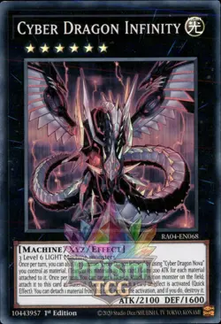 1st ed Cyber Dragon Infinity super rare RA04-EN068 Yugioh - Image 1