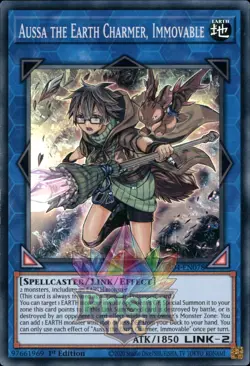 1st ed Aussa the Earth Charmer, Immovable super rare RA04-EN078 Yugioh - Image 1