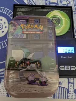 Extra Heavy 102.2 Pokemon Lumiose City Mini Tin. Possible God PackU - Image 1