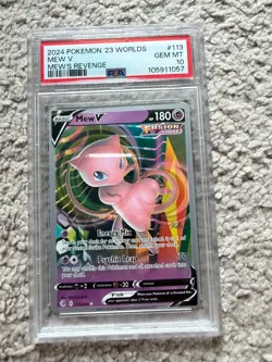 Pokemon TCG Mew V World Championship MEw's Revenge Graded PSA 10 Gem Mint - Image 1