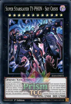 1st ed Super Starslayer TY-PHON - Sky Crisis super rare RA04-EN072 Yugioh - Image 1