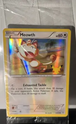 The Pokemon Company Meowth 53/83 20th anniversary Holo Basic 2016 sealed - Image 1