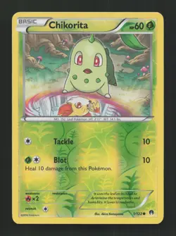 Chikorita 1/122 Common BREAKpoint Pokemon Reverse Holo Near Mint - Image 1