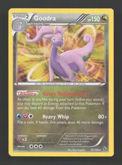 Goodra 74/106 Holo Rare Flashfire Pokemon Lightly Played - Image 1