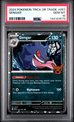2024 POKEMON TRICK OR TRADE #057 GENGAR PSA 10 - Image 1