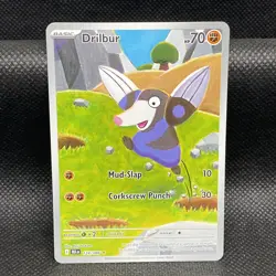Drilbur Illustration Rare 124/086 Pokemon Black Bolt Holo Full Art - Image 1