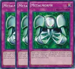 Yugioh - Metalmorph x 3 - 1st Edition NM - Plus Free Holographic Card - Image 1