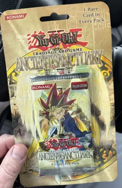 Yugioh ORIGINAL Unlimited Ancient Sanctuary Blister Booster Pack FACTORY SEALED! - Image 1